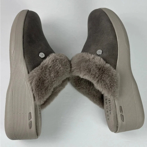Martha Stewart x Skechers Pier-Lite Mules Cozy High Dark Taupe SZ: 9 NWOB - Picture 7 of 12